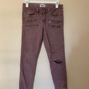 Pink skinny jeans